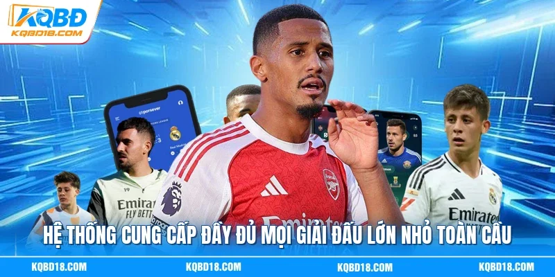 Hệ thống cung cấp đầy đủ mọi giải đấu lớn nhỏ toàn cầu